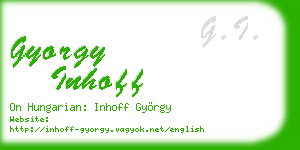 gyorgy inhoff business card