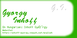 gyorgy inhoff business card